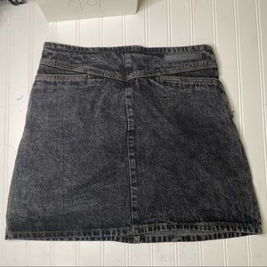 Eloidie black acid wash miniskirt